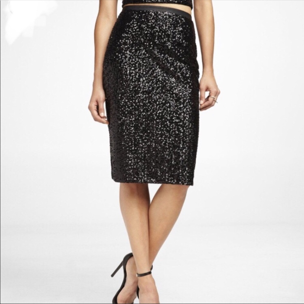 ⭐️today only⭐️Express sequined pencil skirt